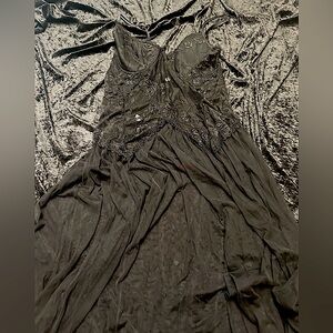 Sheer Black Lace Lingerie Dress